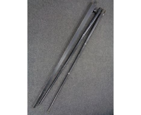 Five vintage metal snooker cue cases 