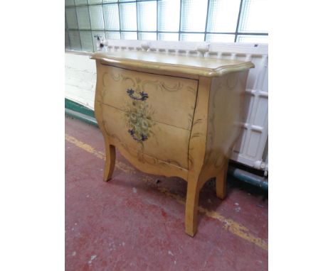 A contemporary painted two drawer commode chest 