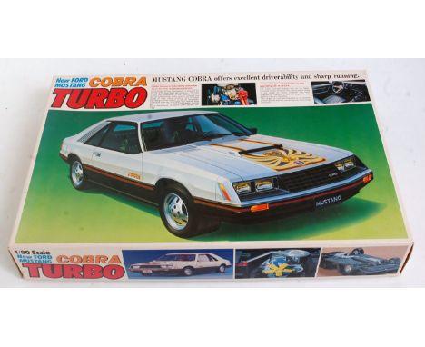 BANDAI 1.20 scale plastic kit, 35253 1979 Ford Mustang Turbo Cobra inc Full engine/chassis/interior detail - 1 st issue, Mint