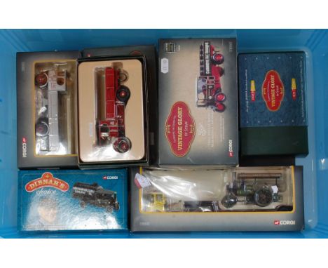Eight various boxed Corgi modern issue public transport and steam related diecasts to include The Vintage Glory of Steam, Dib