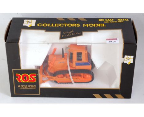 A Ros Agri-tec 1/50 scale diecast and plastic model of a Fiat Hitachi FD175 tractor dozer, in the original window box