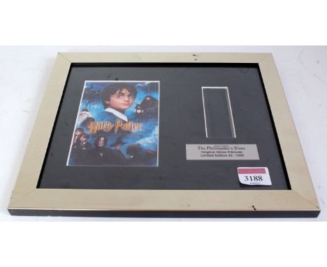 Three various original Harry Potter 35mm film cells to include The Philospher's Stone, Prison of Azkaban, and The Chamber of 