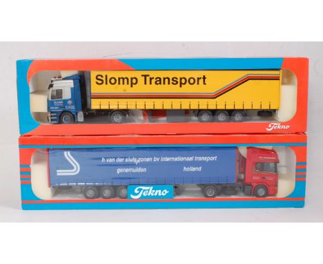 A Tekno 1:50 scale boxed Road Haulage diecast group to include a Slomp Transport Mercedes Actros 1840 4x2 tractor unit with S