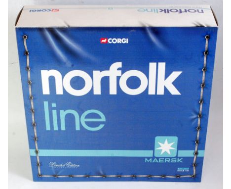 A Corgi Toys No. CC99129 Norfolk Line Maersk 1:50 scale boxed gift set, housed in the original polystyrene packed lift-up lid