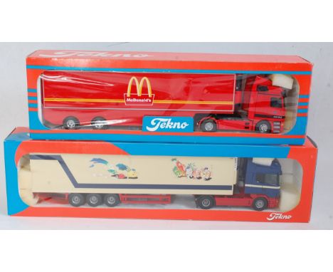 A Tekno 1:50 scale boxed Road Haulage diecast group to include No. 6405 McDonalds Mercedes Benz L1840 tractor unit with refri