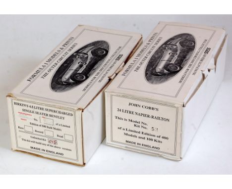 An SMTS F1 Outer Circuit series 1:43 scale limited edition kit group, two examples to include John Cobbs 24L Napier Railton, 