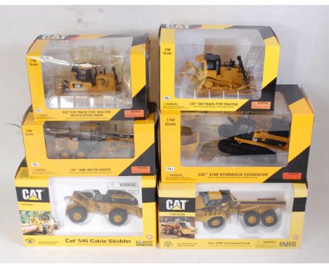 Six various boxed Norscot 1:50 scale construction diecasts to include a Caterpillar D8T track type tractor, a Caterpillar 140