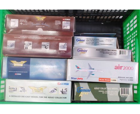 Eight various boxed mixed scale diecast aircraft to include Corgi Aviation Archive, Gemini Jets and Star Jets, examples to in