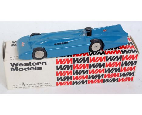 A Western models 1/43 scale hand built white metal land speed record car, the 1935 Bluebird, model No. WMS 42