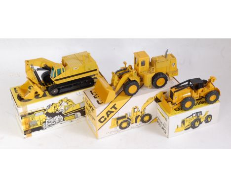 Three various boxed NZG 1:50 scale construction diecasts to include No. 167 Caterpillar 988B wheel loader, No. 177 Caterpilla