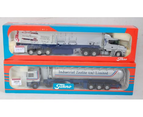 A Tekno 1:50 scale boxed Road Haulage diecast group, two examples to include the British Collection No. 73 Zeolite UK Ltd ERF