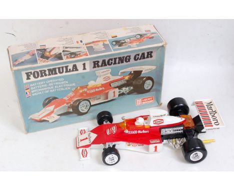 LUCKY TOYS (Hong Kong) 1.12 scale, Plastic, Battery, 2044 McLaren M23 ‘Texaco Marlboro’ #1 F1 inc Driver figure, Stop &amp; G