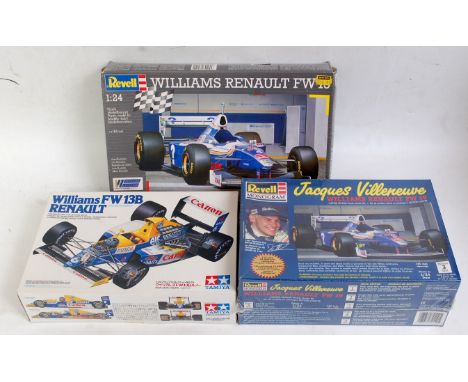 TAMIYA 1.20 scale Formula 1 plastic kits group, 2035 1990 Williams FW-13B Renault #6 R.Patrese, REVELL/MONOGRAM 1.24 (Lim edi