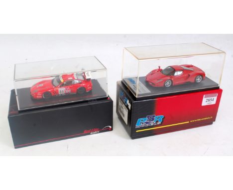 A Redline Models and BBR 1:43 scale boxed Ferrari diecast group to include a Ferrari Enzo 2002 together with a Ferrari 550 Ma