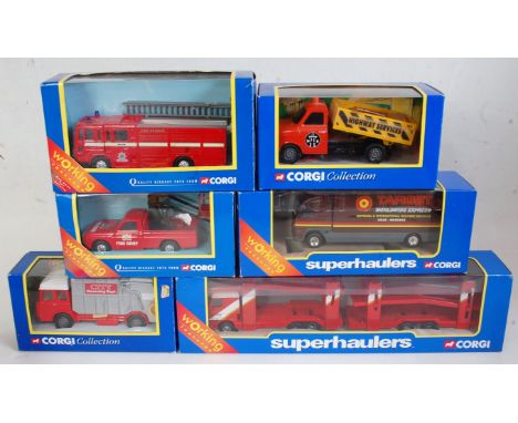 Ten various boxed Corgi Toys Super Haulers and modern release diecasts to include a Wimpey tipping dumper, a Ford Transit tip