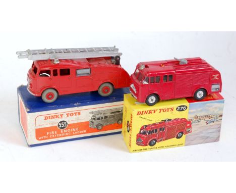 A Dinky Toys boxed Emergency services diecast group to include No. 555 fire engine with extending ladder and a No. 276 Airpor