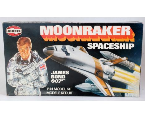 An Airfix boxed James Bond 007 Moonraker spaceship plastic model ship, 1/144 scale example, appears as issued