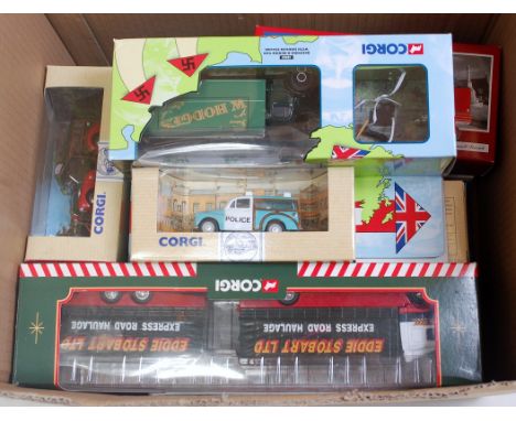 Eleven various boxed Modern Release Corgi Toy diecasts to include a Klugston 1:50 scale Leyland Daf 85 powder tanker, togethe