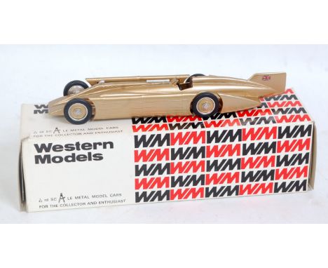 A Western Models 1/43 scale hand built white metal land speed record car, the 1929 Golden Arrow, model No. WMS 15, in the ori