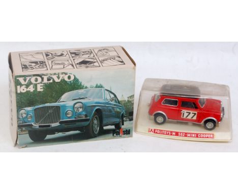 A Polistil and Politoys 1:24 scale boxed plastic cased diecast group to include a Polistil No. S20 Volvo 164E together with a