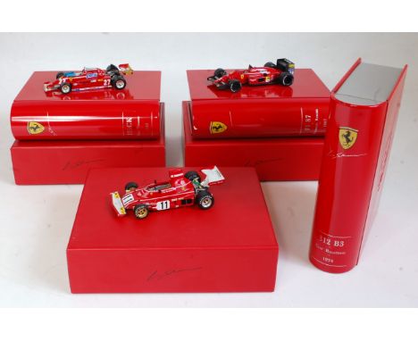 A Hot Wheels Racing Ferrari official product 1:43 scale boxed diecast group to include a Ferrari 312 winner of German Grand P