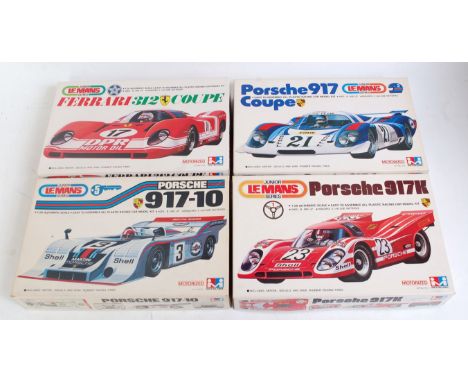 MITSUWA 1969-72 Le Mans Series 1.28 scale plastic kits group, 612 Porsche 917 ‘Martini’ #21 V. Elford, 611 Porsche 917K ‘Shel