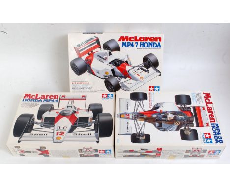 TAMIYA 1.20 scale Formula 1 plastic kit group, 2022 1988 McLaren Honda MP4/4 #12 A.Senna/#11 A.Prost (Rare 1 st issue ‘Marlbo