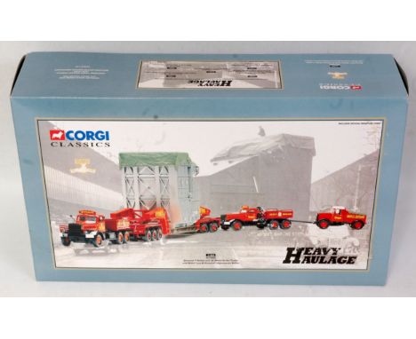 A Corgi Classics No. 31009 Wynns Transport Diamond T ballast 24 wheel girder trailer with boiler load and Scammell Highwayman