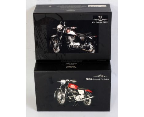A Minichamps 1:12 scale boxed motorcycle group, two examples to include a Norton Commando 750 Fastback, together with a BSA G