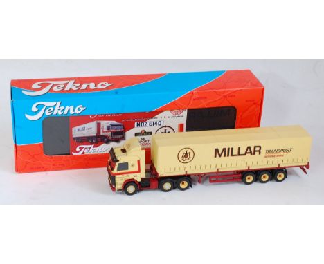 A Tekno 1:50 scale Irish Historical Collection No. 12 limited edition model of a Scania 143M V8 450 tractor unit, and a curta