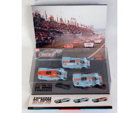 A Brumm of Italy 1:43 scale Porsche 917K Dirty Racing set, comprising 3 various 24 hour Le Mans 1970s racing cars, limited ed