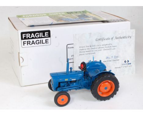 A Universal Hobbies No. UH2991 1:16 scale model of a Fordson Super Dexta Ernest Doe 2011 Show Edition model, sold in the orig