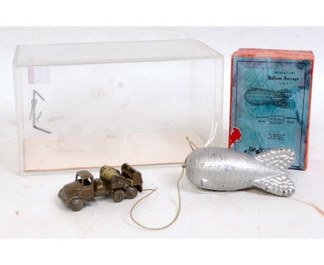 Britains, No.1855 Balloon Barrage Unit, comprising of Gas Lorry, with silver balloon, with original string attached, sold in 