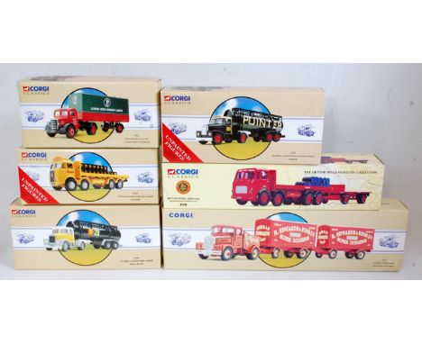 A Corgi Classics boxed modern release diecast group, nine examples to include a Corgi Blue Circle Cement Foden 4-wheel rigid 