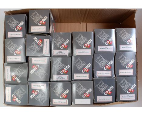 20 various boxed Corgi grey window boxed Bedford type OB coaches, various regions and liveries to include a British Railways 