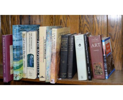 ONE SHELF OF BOOKS, ART AND ANTIQUES 