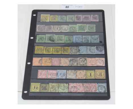 A stockcard of early mint/used Baden (Germany) stamps (cat £3,200+) 