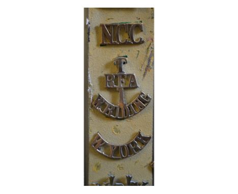 Forty shoulder titles, including T R F 1 W Riding, Bristol OTC University and Handsworth School OTC (pair) 