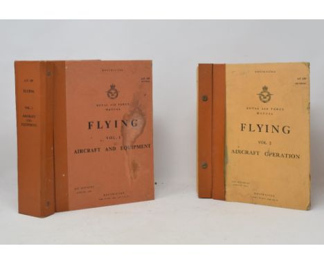 A Royal Air Force Manual, Flying, Vol I, Aircraft and Equipment, 1954, and another manual (2) 
