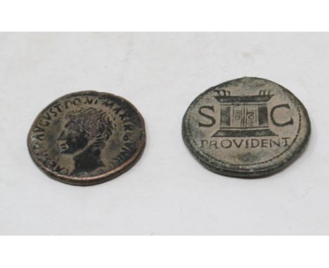A Roman Sestertius, Divus Augustus Pater and Provident (with large altar), and another similar (2) 