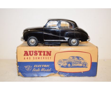 A Victory Industries 1:18 electric scale model Austin A40 Somerset, boxed, a Mamod steam engine, SE2, a set of Tudor Minibrix