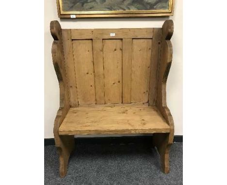 A pine settle / bench