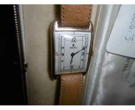 1930'S ARTDECO 9ct GOLD CASED ROLEX GENTS WRISTWATCH MECHANICAL WIND