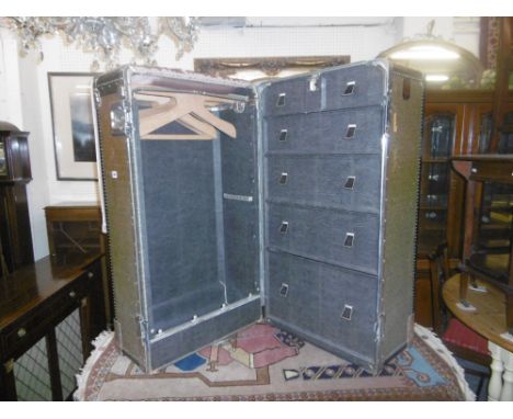 METAL BOUND COMPACTUM TRUNK, WHEARY