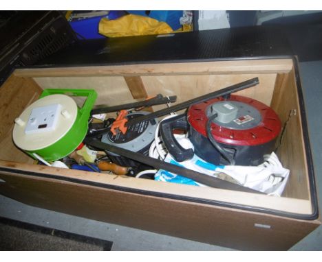 QTY OF TOOLS, CLAMPS EXTENSION LEADS ETC
