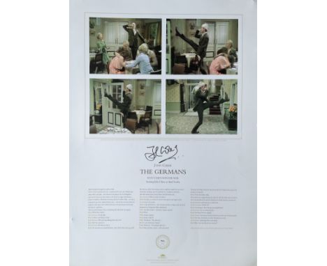 John Cleese signed The Germans - don't mention the war A2 size lithograph print.  Numbered 947 of 950. Good condition. All au