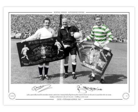 Football Autographed BILLY McNEILL / DAVE MACKAY 16 x 12 Limited Edition : A superb Limited Edition print, measuring 16 x 12 