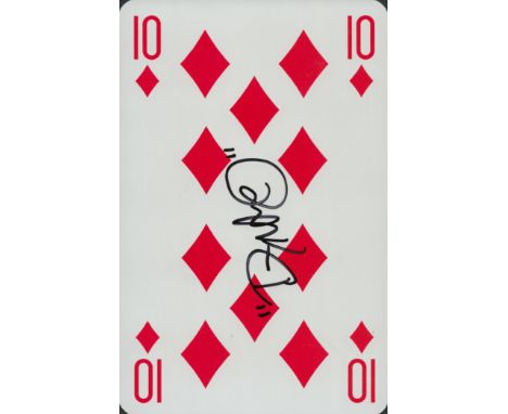 Dynamo signed 7x5 inch 10 Diamonds playing card. Good condition. All autographs come with a Certificate of Authenticity. We c