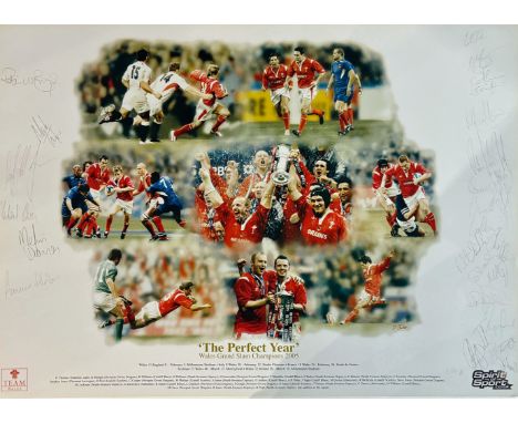 Wales 2005 Grand Slam - Limited edition signed  framed Grand Slam print The Perfect Year - Limited edition signed print celeb