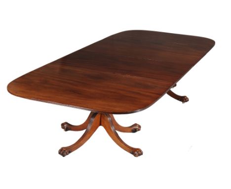  A George III mahogany Cumberland action extending dining table,   circa 1810, in the manner of Wilkinson  &  Sons, each of t